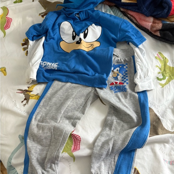 Sonic the Hedgehog Blue and Gray Kids Outfit - Picture 1 of 1